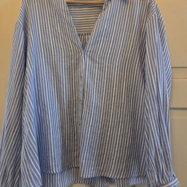 Zara Striped Blouse Blue