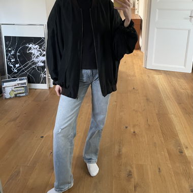Silk bomber jacket
