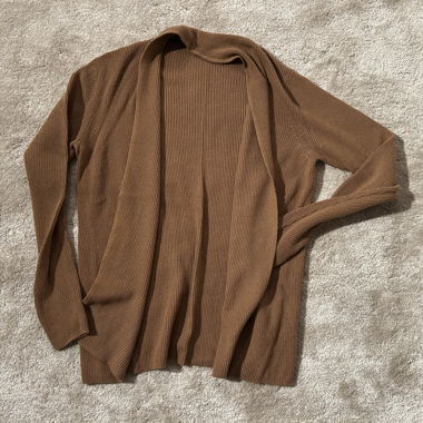 camel cardigan
