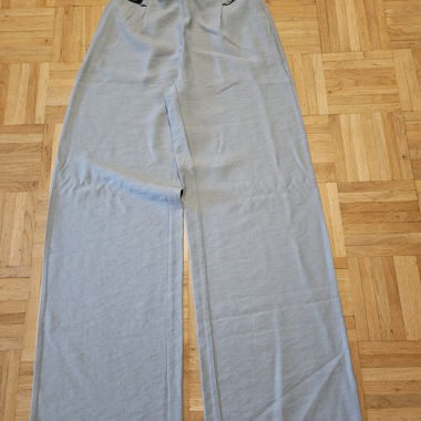 Light Green Wide-Leg Trousers