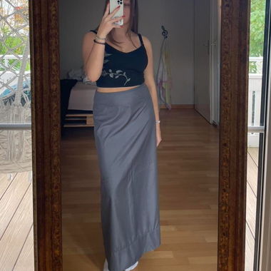 Jupe maxi grise