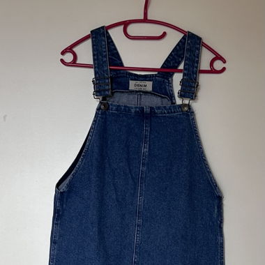 Denim overall dress