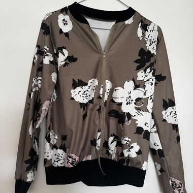 Veste bomber à fleurs