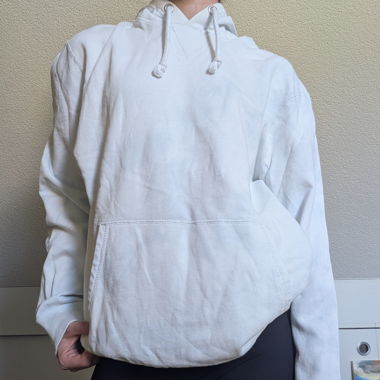 Sweat à capuche Clockhouse blanc taille L