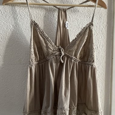 Babydoll oberteil beige
