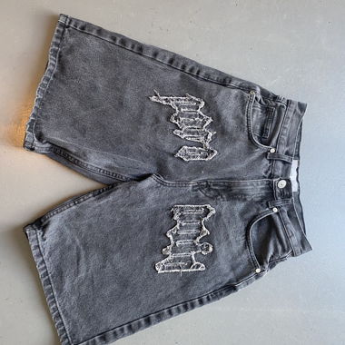 Schwarze Jeansshorts XS