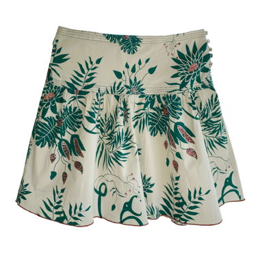 Gonna floreale tropicale ricamata con paillettes T36