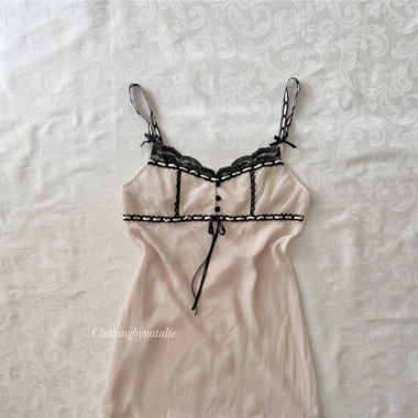 Coquette Pink Chiffon Slip Dress (XS)