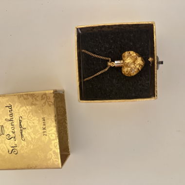 Collana cuore dorato 24 carati