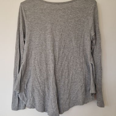 Grey Yoga Wrap-Back Top