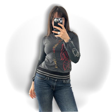 Pull noir vintage made in Italy 