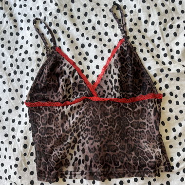 Leopard Print Spaghetti Top