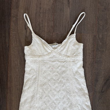 White lace mini dress