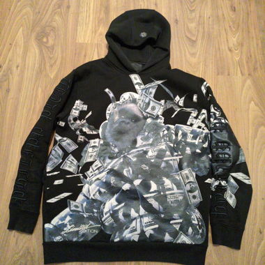 Philipp Plein Black Hoodie Uomo