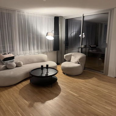 Canapé design avec fauteuil assorti