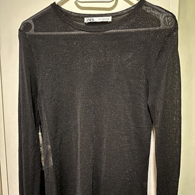 Haut transparent brillant Zara