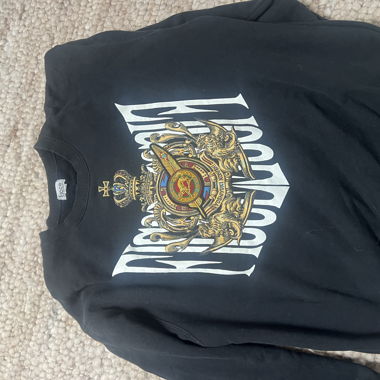 Sweatshirt noir imprimé
