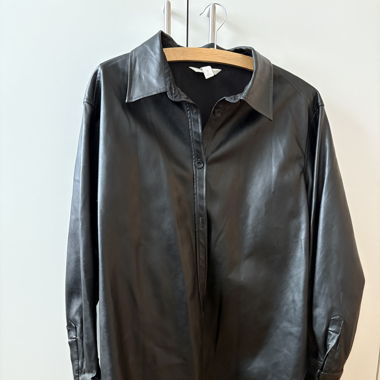 Kunstleder Bluse