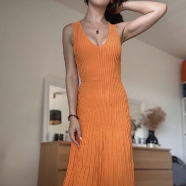 Robe Zara S orange midi