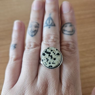 Bague Jaspe Dalmatien