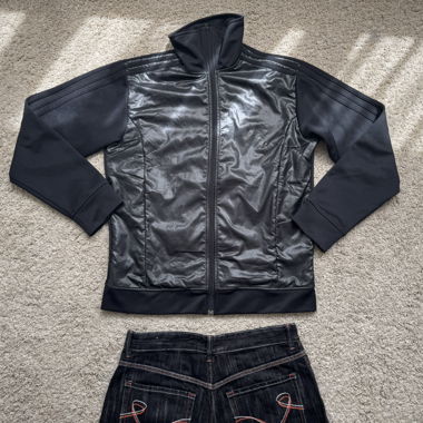 Adidas Trainingsjacke schwarz L Firebird