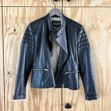 Schwarze Lederjacke Leonardo S