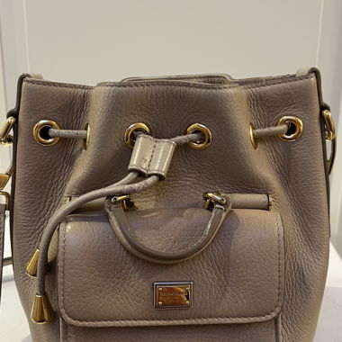 Dolce & Gabbana Leder Bucket Bag taupe