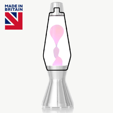Mathmos Astro Lavalampe Flasche gefrostet Pink RAR