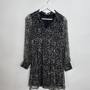 Abito camicia floreale trasparente