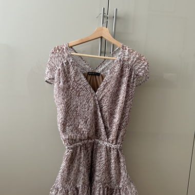 Patterned Wrap Dress