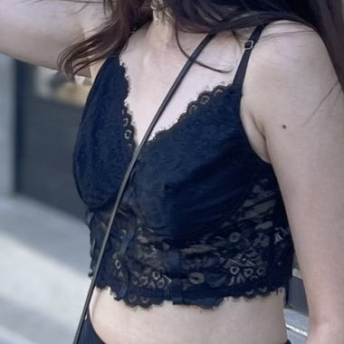 Bralette in pizzo nero lingerie