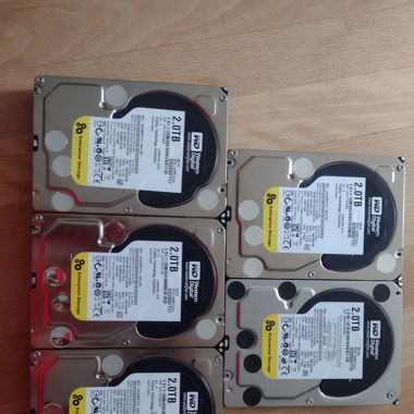 Lot of 5 Western Digital 2TB Enterprise HDD