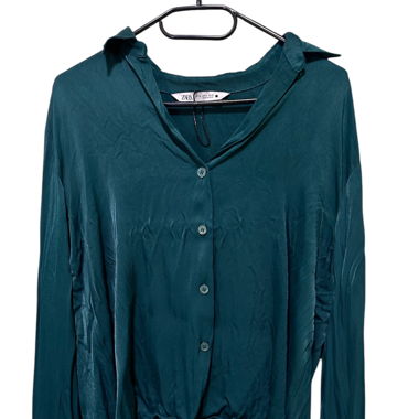 Chemise verte satin