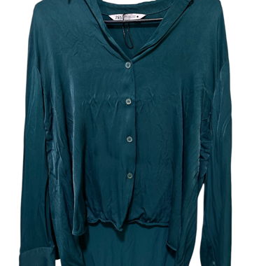 Chemise verte satin