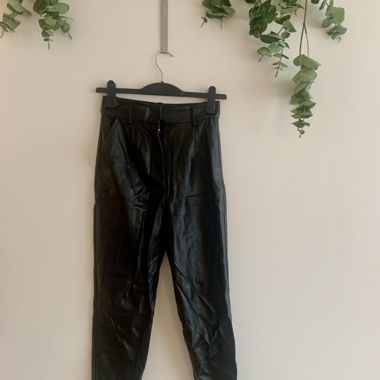 Black Faux Leather Pants