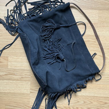 Sac en daim à franges