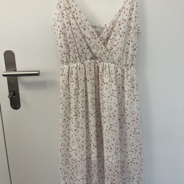 Kleid weiss rosa geblümt