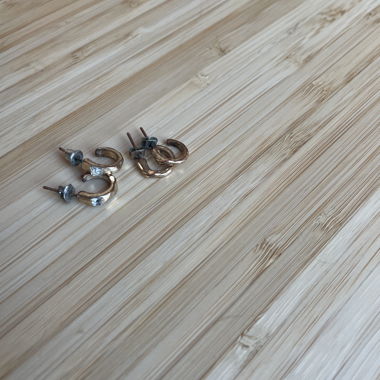 Lots de 2 boucles d’oreilles créoles