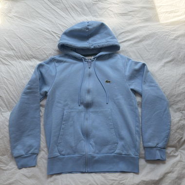 Felpa con cappuccio Lacoste azzurro chiaro