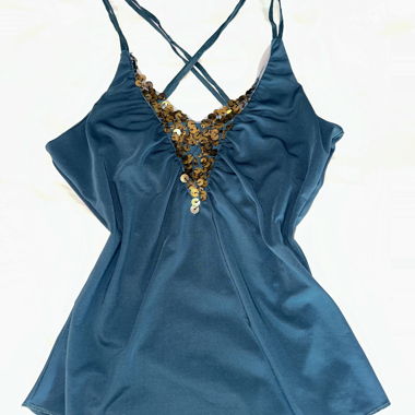 Top di seconda mano con paillettes