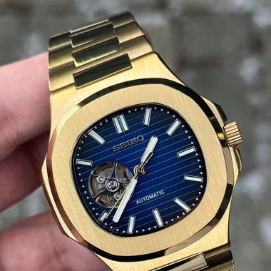  Nautilus Gold - Blue Dial "Open Heart" - NH35