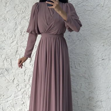Abendkleid/ Hijabkleid altrosa