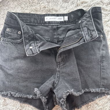 Black Denim Cutoff Shorts