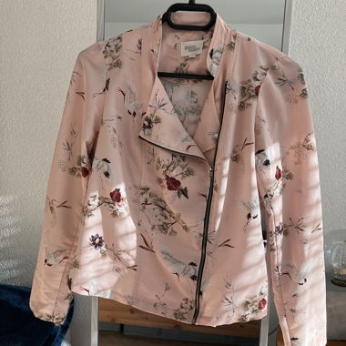 Pink Floral Jacket in Perfecto Style