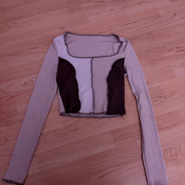 Langarm Crop Top