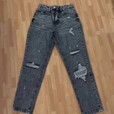 Jeans gris délavés