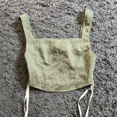 Corset y2k top vert olive