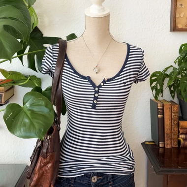 Y2K Striped Women’s Top