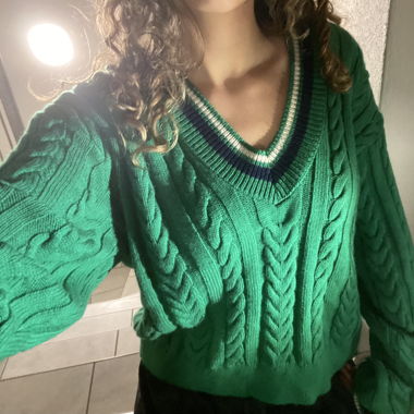 Strickpullover grün