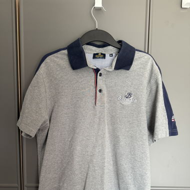 Polo Balmain gris et bleu marine – Taille XXL